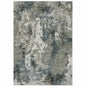 5' X 8' Gray and Ivory Abstract Power Loom Area Rug