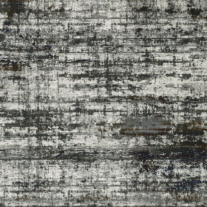 10' X 13' Ivory Charcoal Grey Blue Rust And Brown Abstract Power Loom Stain Resistant Area Rug