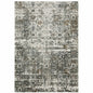 4' X 6' Ivory And Gray Oriental Distressed Area Rug