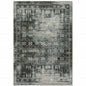 5' X 8' Charcoal And Gray Oriental Distressed Area Rug