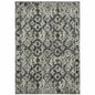 5' X 8' Charcoal And Gray Oriental Distressed Area Rug
