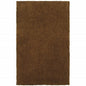 6' X 9' Brown Shag Tufted Handmade Stain Resistant Area Rug