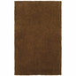 6' X 9' Brown Shag Tufted Handmade Stain Resistant Area Rug