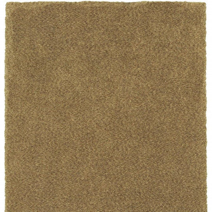 5' X 7' Rich Gold Shag Tufted Handmade Stain Resistant Area Rug
