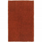 3' X 5' Rust Red Shag Tufted Handmade Stain Resistant Area Rug