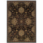 10' X 13' Brown Beige Blue And Red Oriental Power Loom Stain Resistant Area Rug
