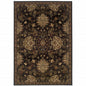 10' X 13' Brown Beige Blue And Red Oriental Power Loom Stain Resistant Area Rug