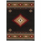 2' X 3' Black And Green Southwestern Area Rug