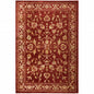 8' X 10' Red And Gold Oriental Power Loom Stain Resistant Area Rug