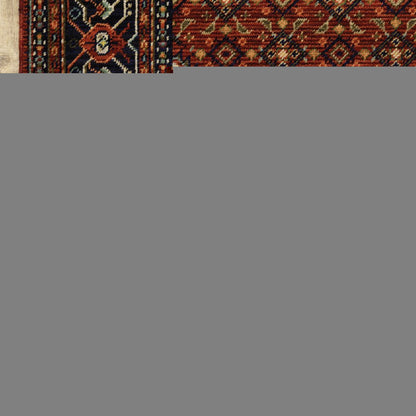 2' X 6' Red Blue Ivory And Orange Oriental Power Loom Stain Resistant Runner Rug With Fringe