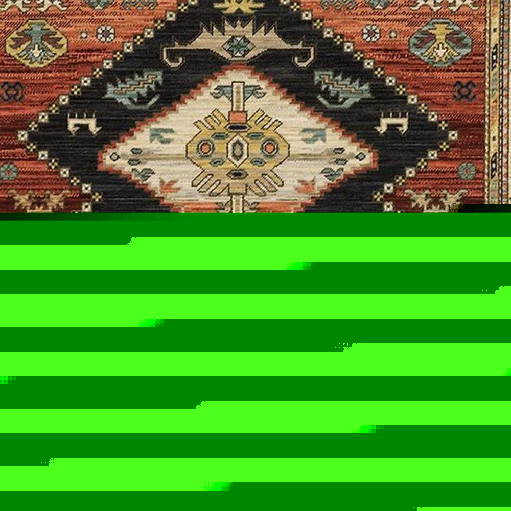 2' X 6' Navy Blue Oriental Power Loom Runner Rug With Fringe