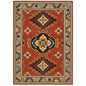 5' X 8' Red And Gold Oriental Area Rug