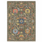 10' X 13' Gray Blue And Red Oriental Area Rug With Fringe