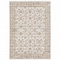 8' X 11' Ivory And Gray Oriental Area Rug With Fringe