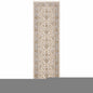 2' X 8' Ivory And Blue Oriental Power Loom Stain Resistant Runner Rug With Fringe