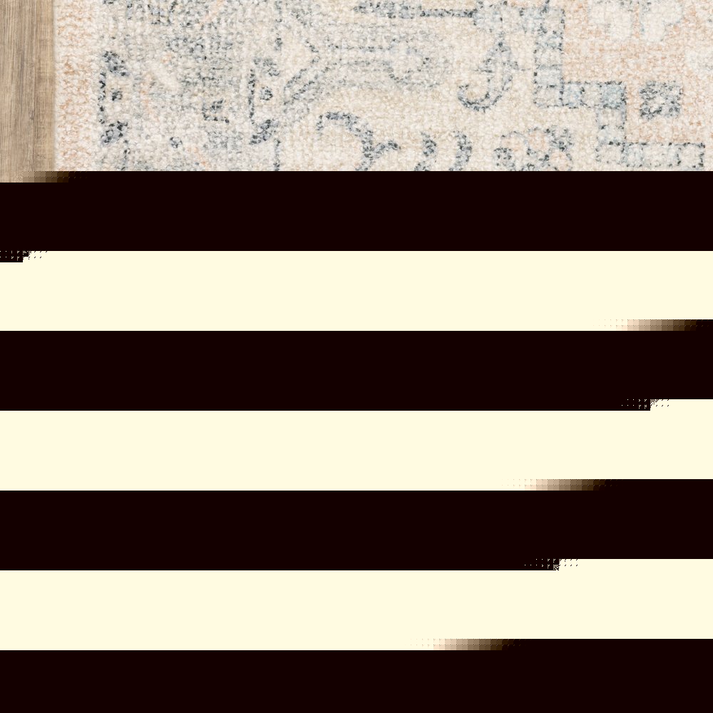 8' X 10' Beige And Grey Oriental Hand Loomed Stain Resistant Area Rug With Fringe
