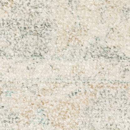 10' X 13' Beige And Gray Oriental Hand Loomed Distressed Area Rug With Fringe