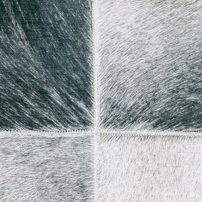 9' X 12' Gray And Charcoal Geometric Area Rug