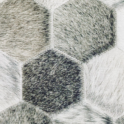 9' X 12' Gray And Charcoal Geometric Area Rug