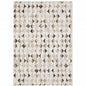 5' X 7' Beige Brown Grey And Ivory Geometric Power Loom Stain Resistant Area Rug