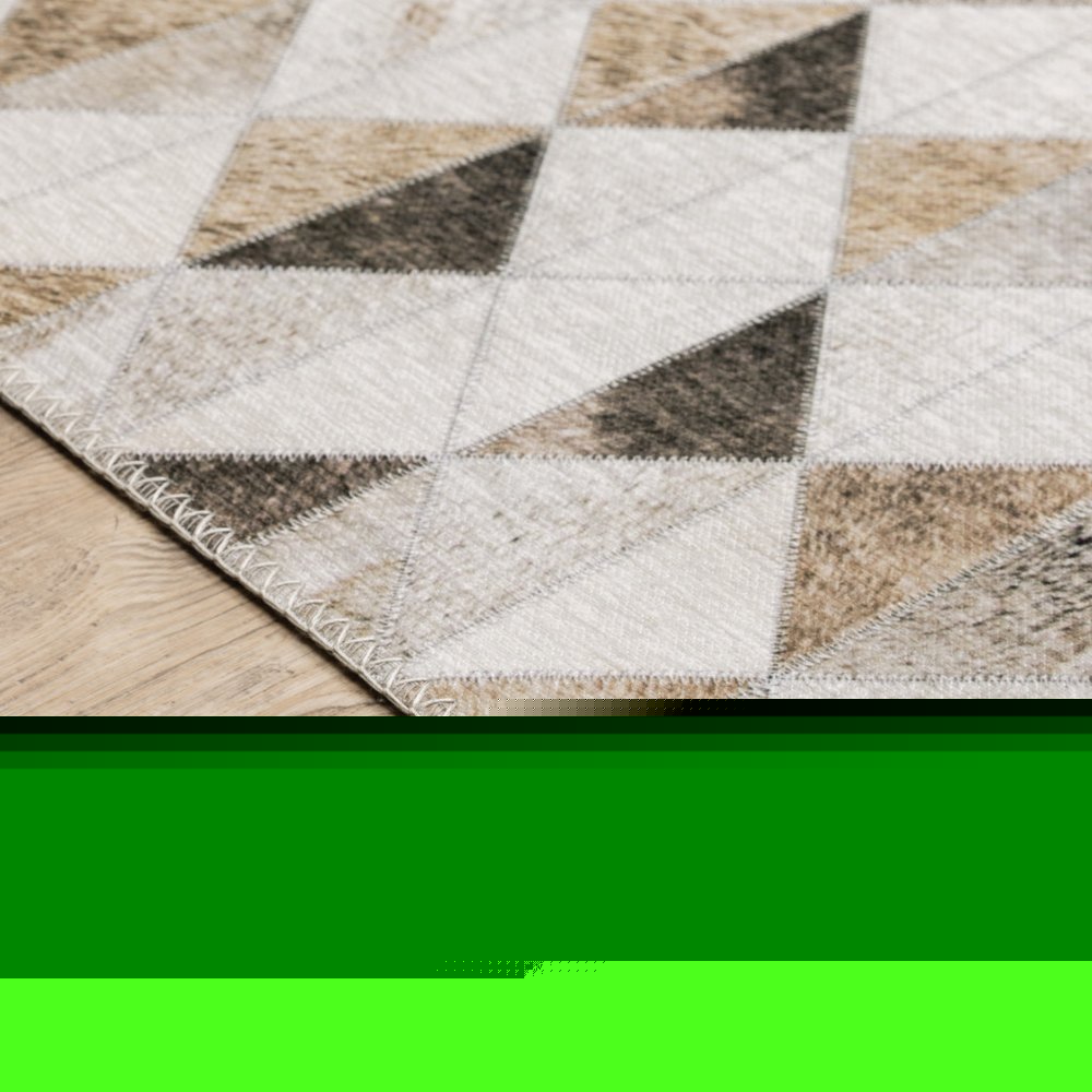9' X 12' Beige And Gray Geometric Area Rug
