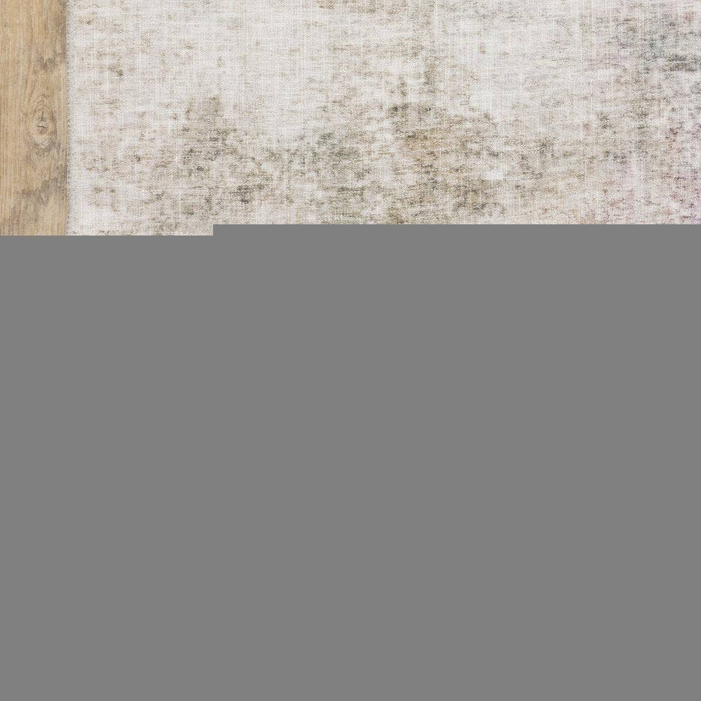 9' X 12' Blue And Beige Abstract Distressed Area Rug
