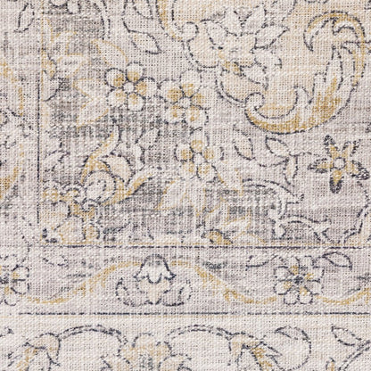 8' X 10' Beige And Gold Oriental Distressed Area Rug