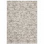 3' X 5' Ivory Grey Charcoal Brown And Beige Abstract Power Loom Stain Resistant Area Rug