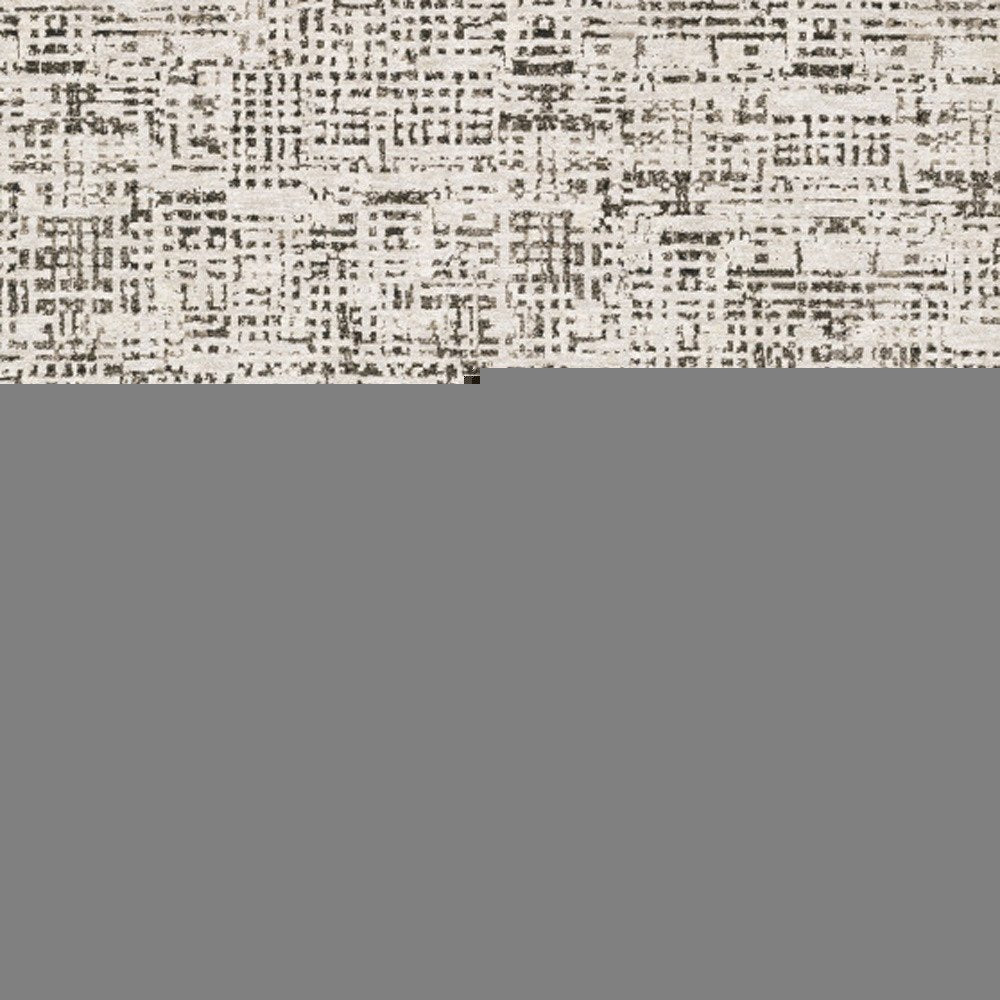 3' X 5' Ivory Grey Charcoal Brown And Beige Abstract Power Loom Stain Resistant Area Rug