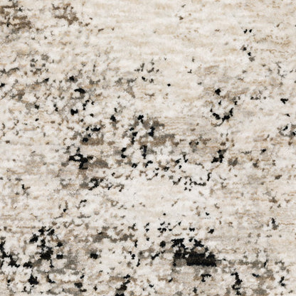 7' X 10' Ivory And Gray Abstract Area Rug
