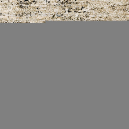 2' X 8' Beige Grey Ivory Tan And Brown Abstract Power Loom Stain Resistant Runner Rug