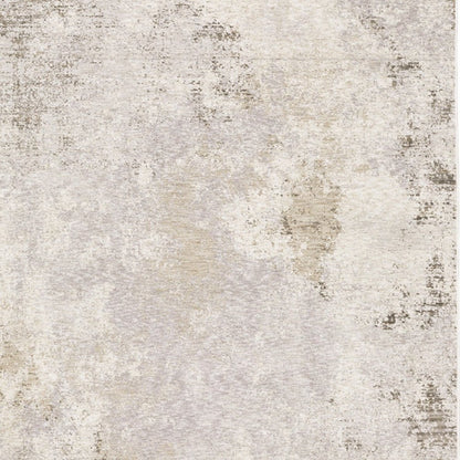 8' X 11' Ivory And Beige Abstract Distressed Area Rug