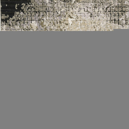 6' X 9' Grey Ivory Beige Charcoal Black Tan And Brown Abstract Power Loom Stain Resistant Area Rug