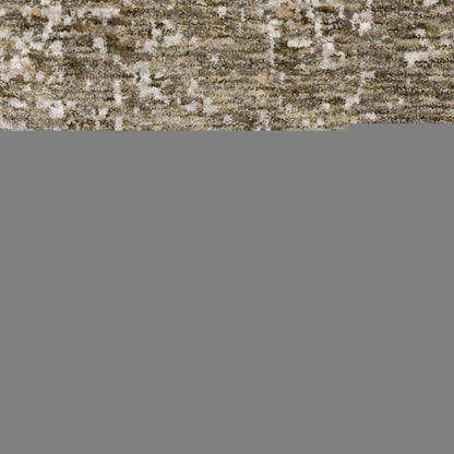 8' X 11' Ivory Grey Tan Brown And Beige Abstract Power Loom Stain Resistant Area Rug