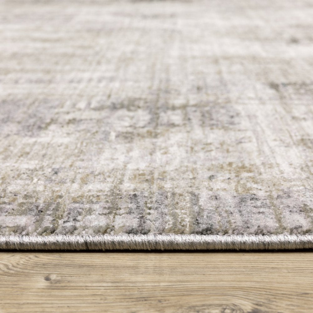 5' X 8' Gray And Beige Abstract Distressed Area Rug