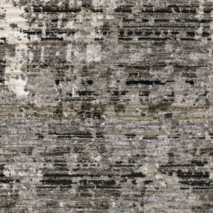 5' X 8' Gray And Beige Abstract Distressed Area Rug