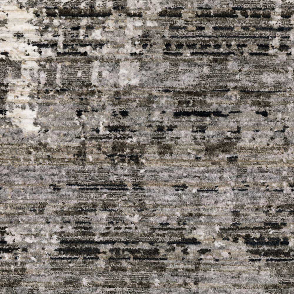 5' X 8' Gray And Beige Abstract Distressed Area Rug