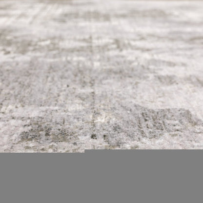 3' X 5' Grey Ivory Beige Tan Brown And Black Abstract Power Loom Stain Resistant Area Rug