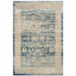 10' X 13' Ivory And Blue Oriental Power Loom Stain Resistant Area Rug