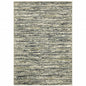 10' X 13' Blue Green Light Blue Grey And Ivory Abstract Power Loom Stain Resistant Area Rug