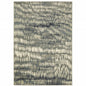 6' X 9' Grey Beige Blue And Light Blue Abstract Power Loom Stain Resistant Area Rug