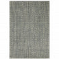 10' X 13' Blue And Ivory Geometric Distressed Area Rug