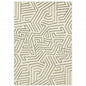 5' X 7' Beige Grey And Light Blue Geometric Power Loom Stain Resistant Area Rug