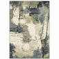 10' X 13' Blue Green And Ivory Abstract Area Rug