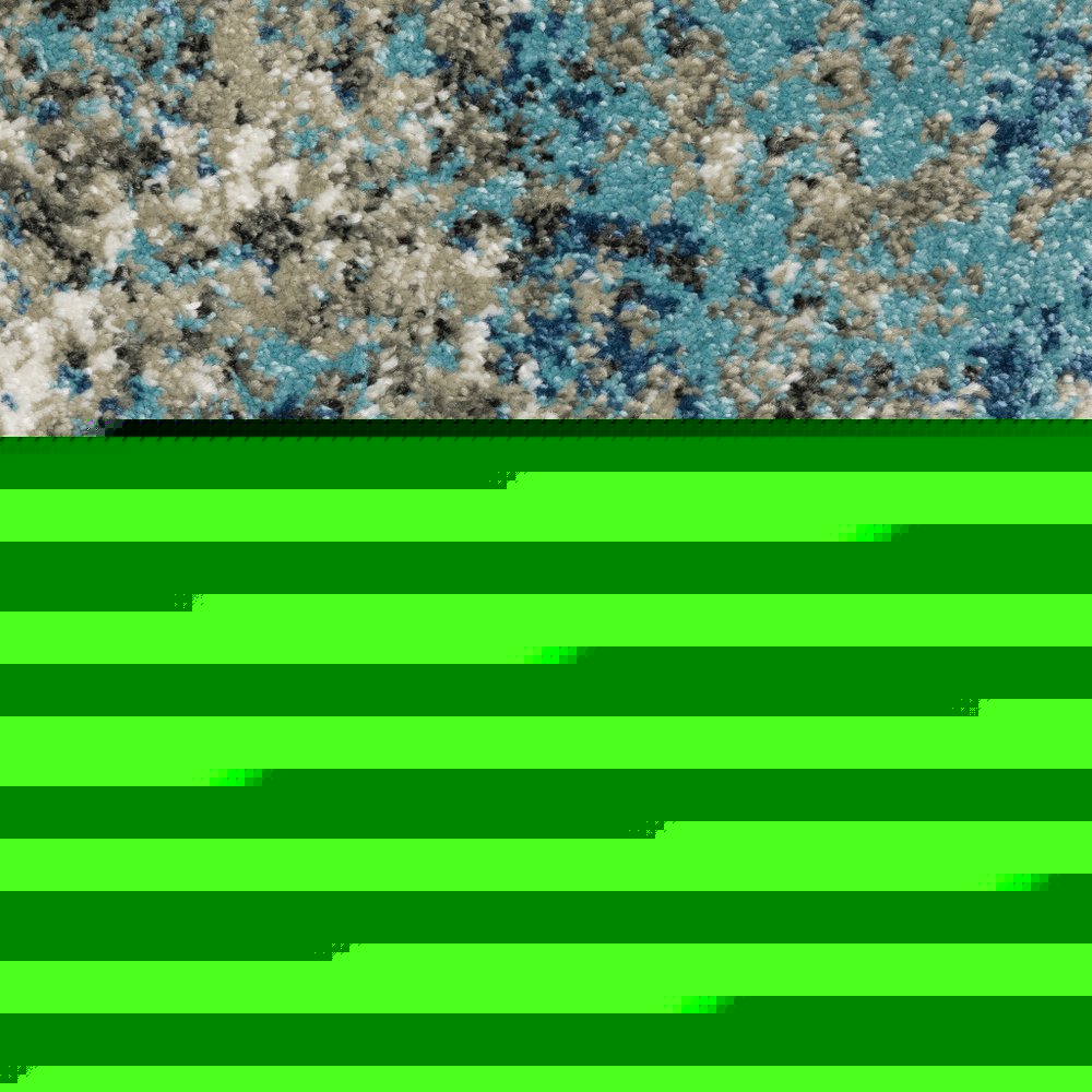 7' X 9' Blue And Beige Abstract Area Rug
