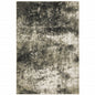 10' X 13' Charcoal And Beige Abstract Area Rug
