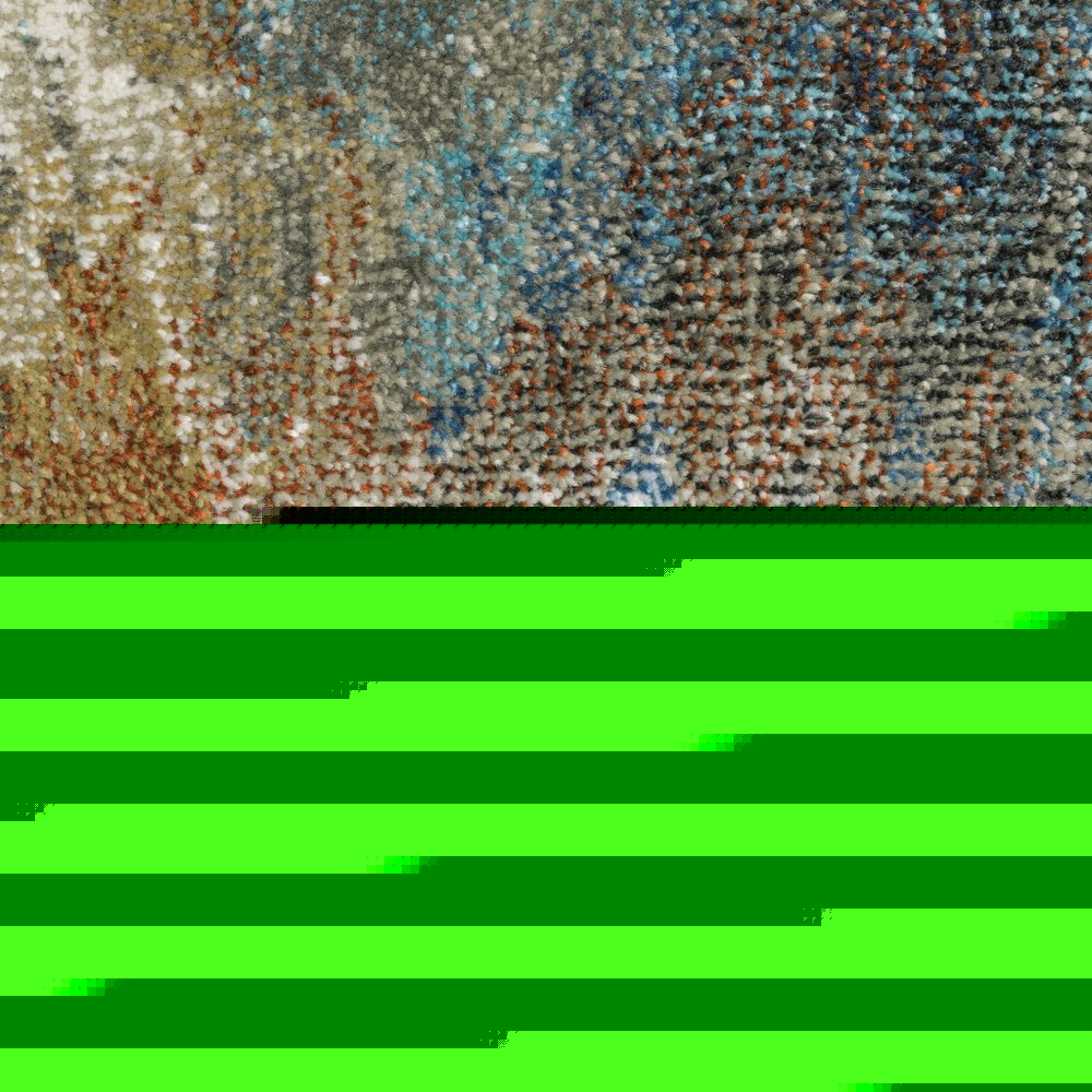 4' X 6' Blue Gold Teal Rust Grey And Beige Abstract Power Loom Stain Resistant Area Rug