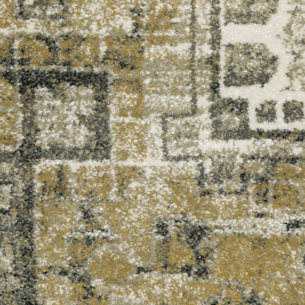 7' X 9' Blue And Gray Oriental Area Rug
