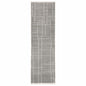2' X 8' Grey And Ivory Geometric Shag Power Loom Stain Resistant Runner Rug