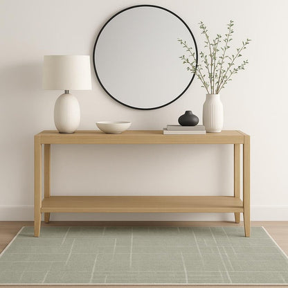 4' X 6' Grey And Ivory Geometric Shag Power Loom Stain Resistant Area Rug